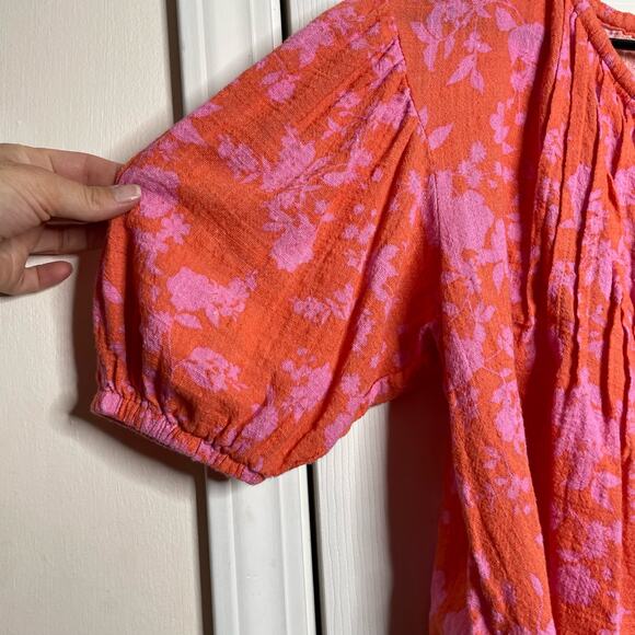 Talulah Pink Orange Womens Blouse Size Small - Picture 4 of 7